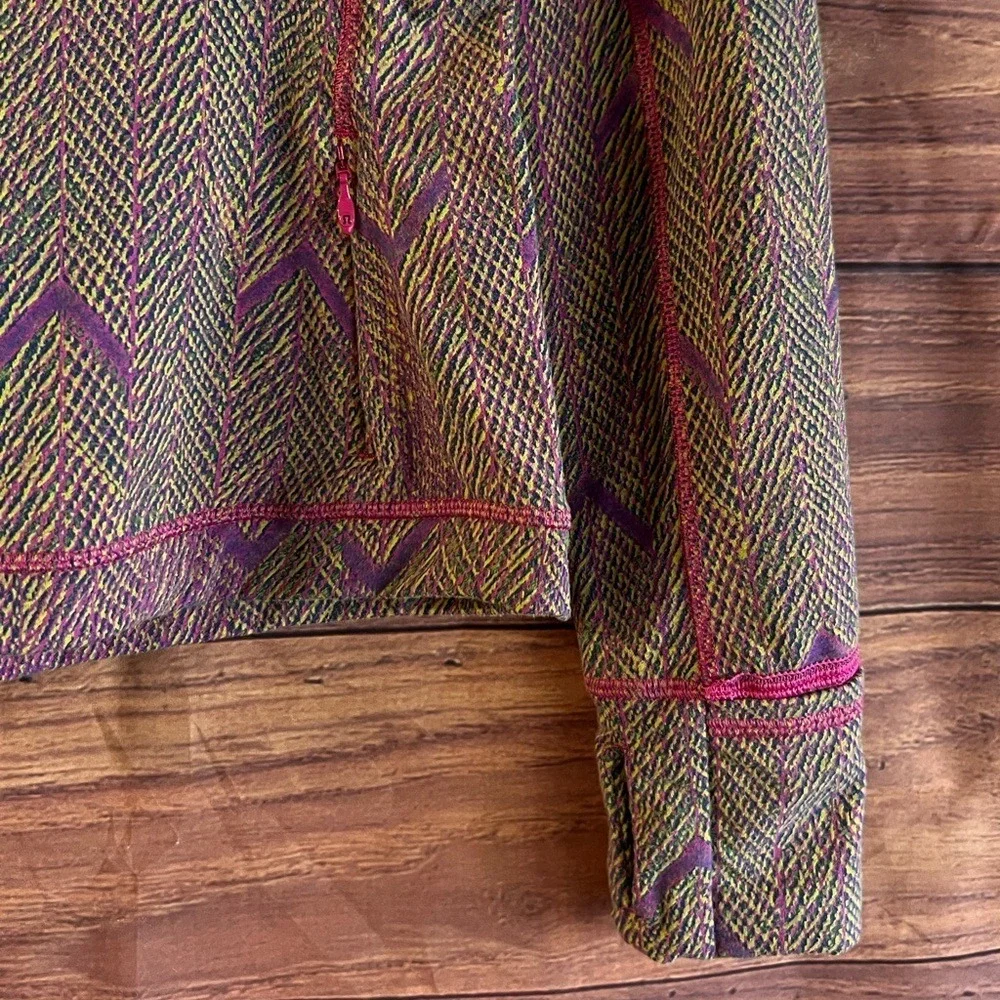 Lululemon Swiftly Tech Long Sleeve 2.0 Chevron Herringbone Magenta Purple Size 2